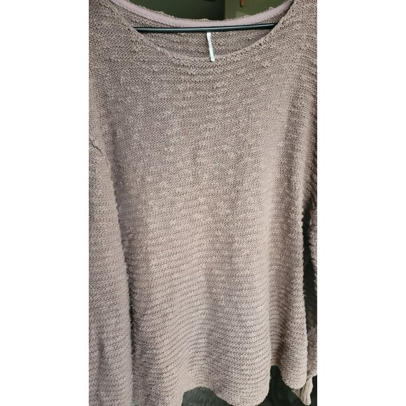 Free People Textured Crew Neck Sweater - Brown - Picture 9 of 9